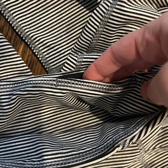 Zella black and white striped women's exercise athletic legging pants - XS - Picture 8 of 11